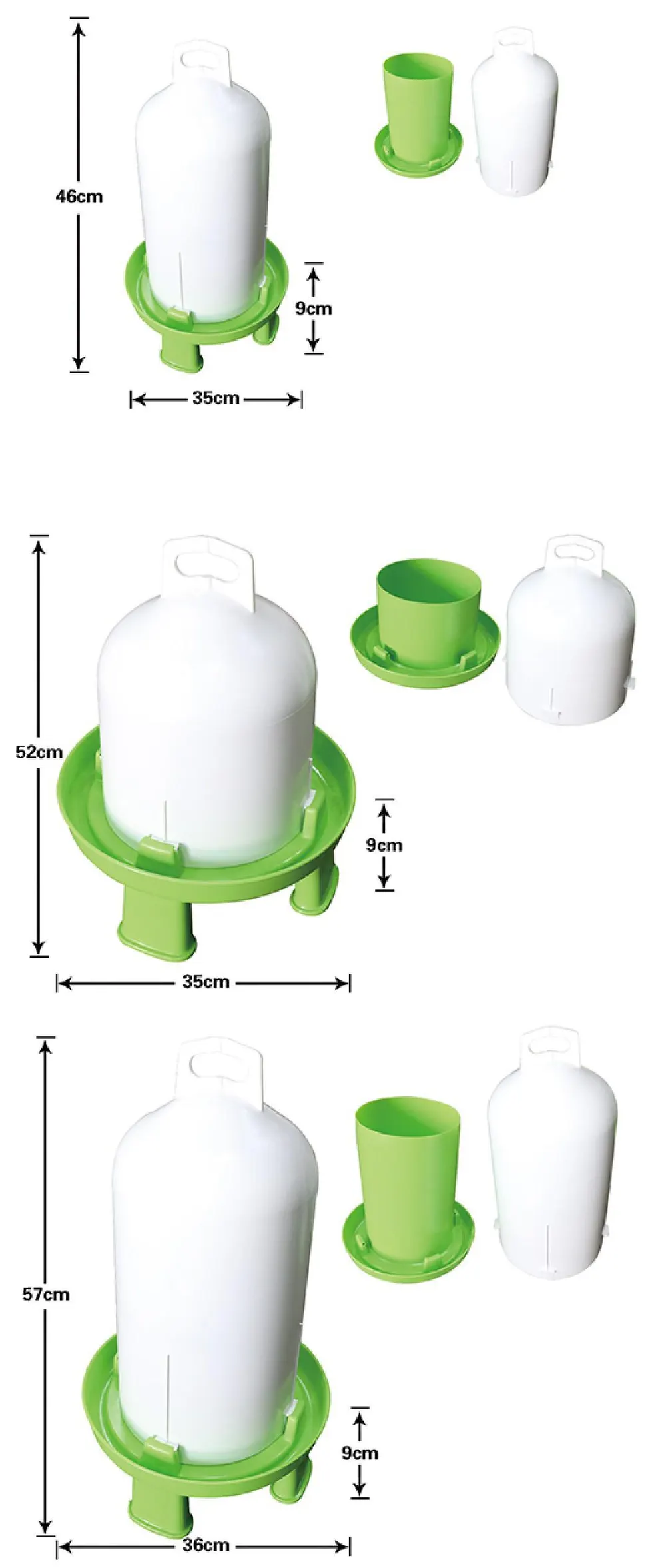 BOJAY Double Cylinder Drinkers, 8 kg to 12 kg (DTN-8-4D to DTN-12-4D)