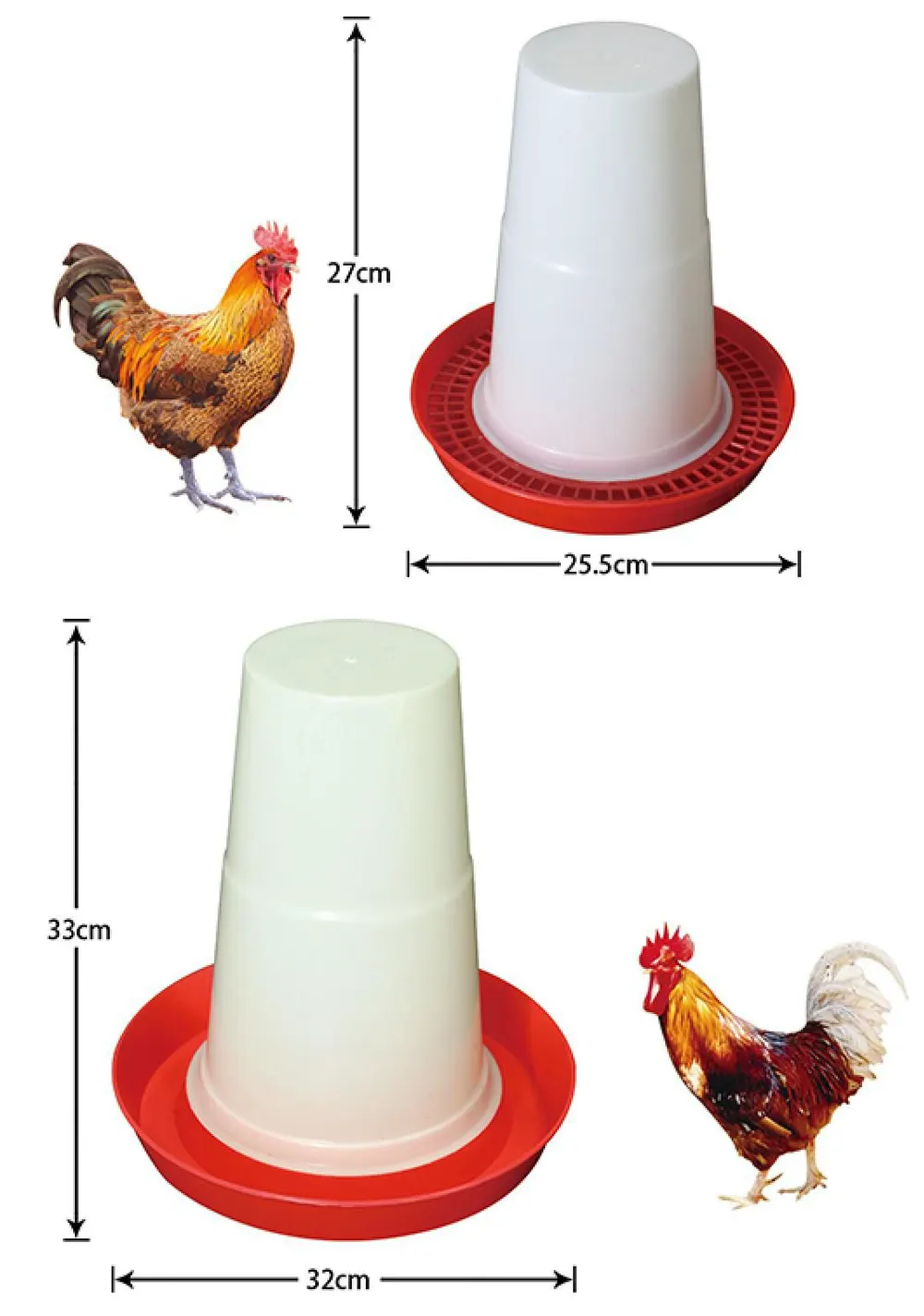 BOJAY Poultry Drinkers DT29 and DT30, and Drinker Base DT31