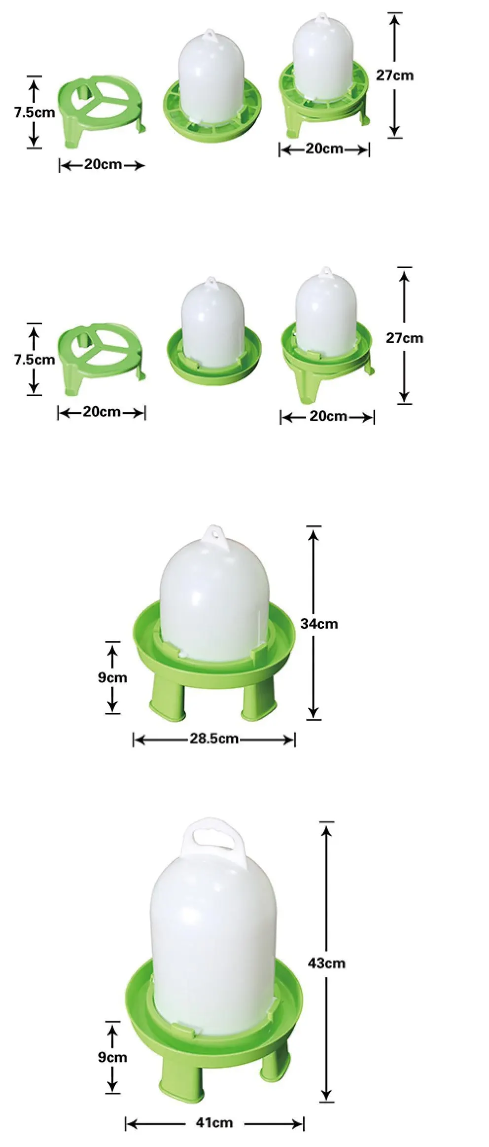 BOJAY Europe-Type Drinkers with Legs, 1.5 kg to 6 kg (DTN Series)