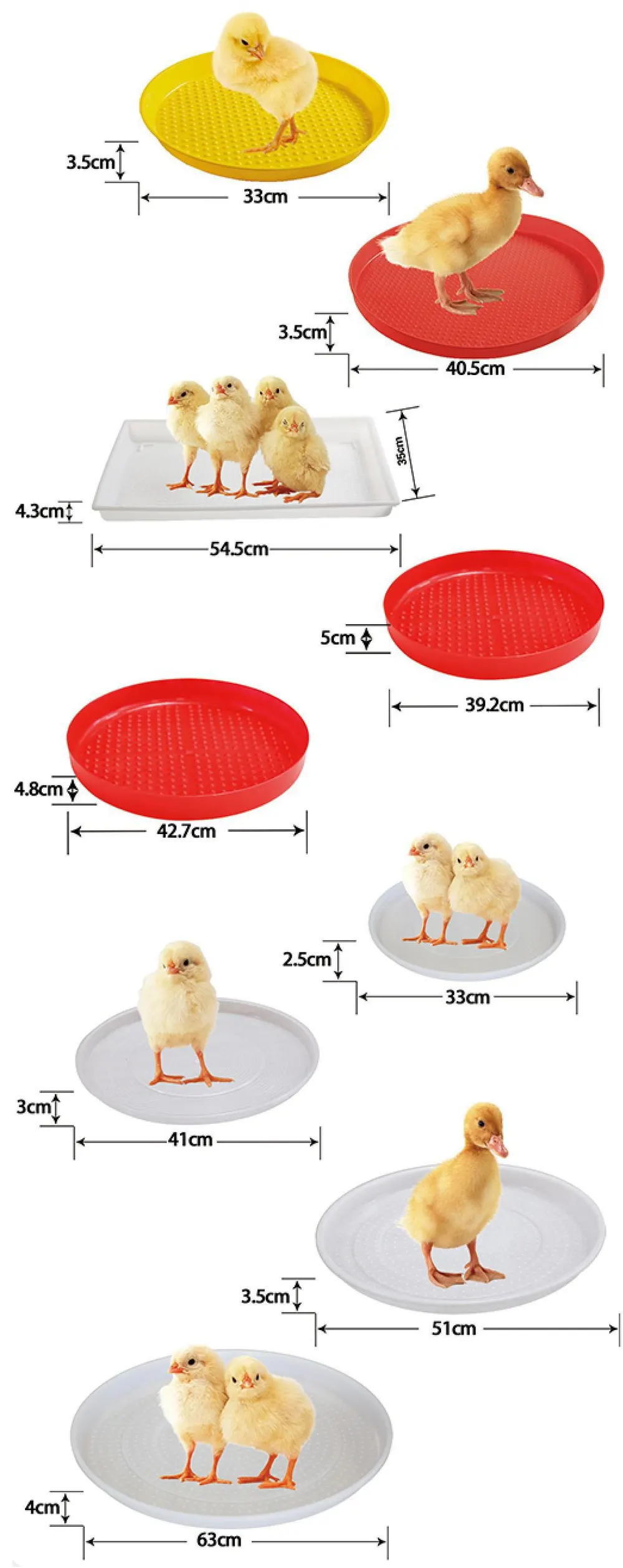 BOJAY Feed Plates for Chicks and Ducklings (FP01 to FP07, FP01-1 to FP05-1)
