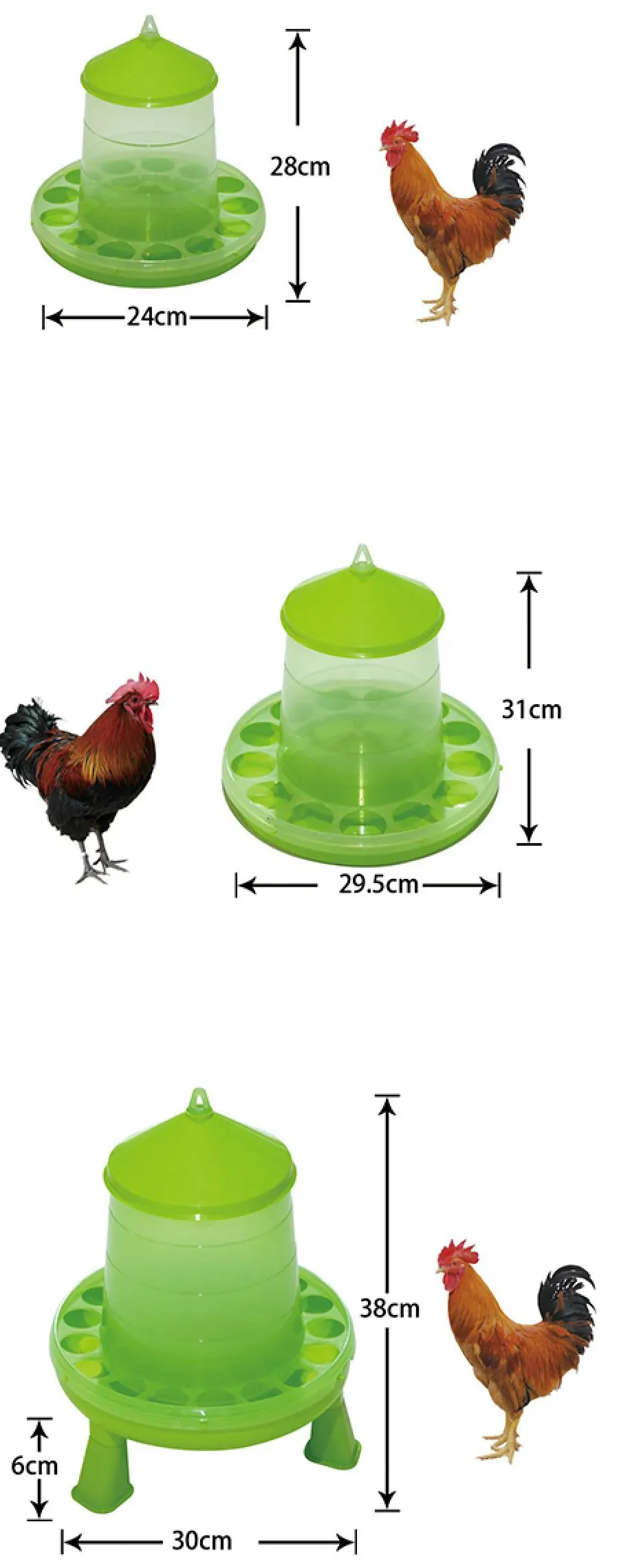 BOJAY Transparent Feeders with Cone Lid, 2 kg to 12 kg (FTN-2 to FTN-12)
