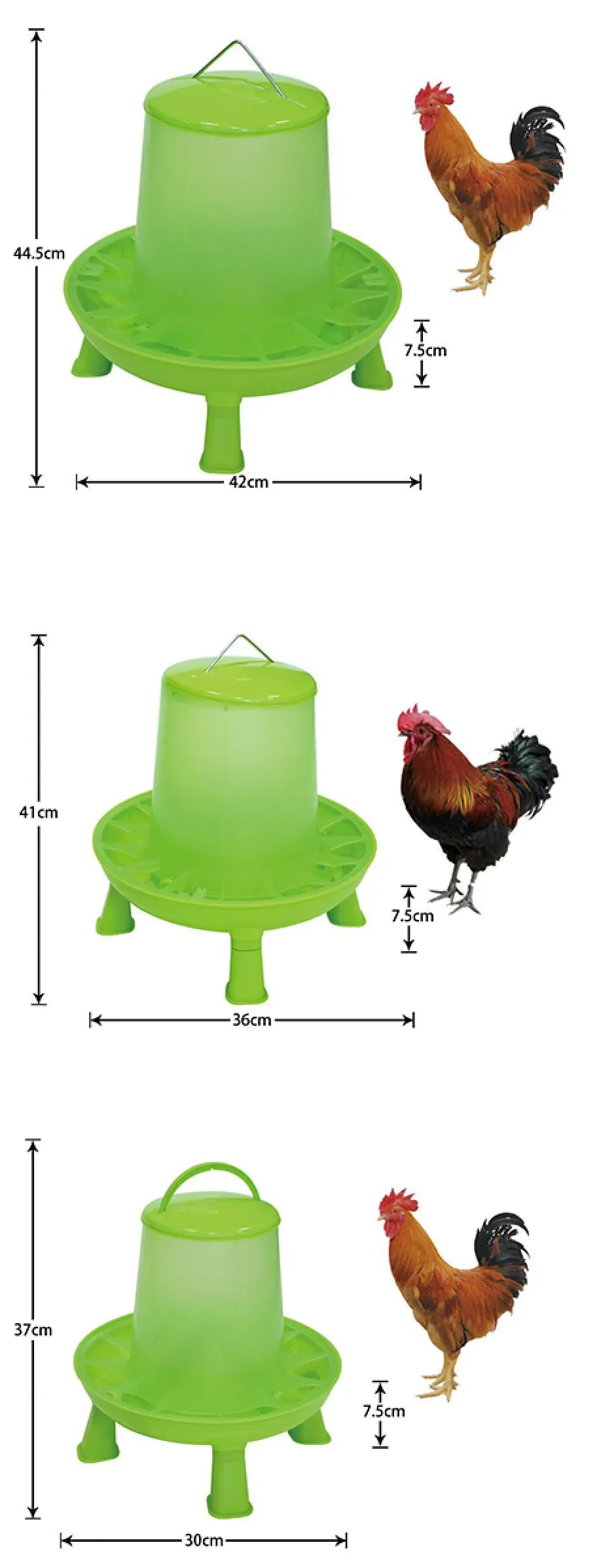 BOJAY Transparent Compact Feeders with Legs, 6 kg to 12 kg (FT01+1-4D to FT02-4D)