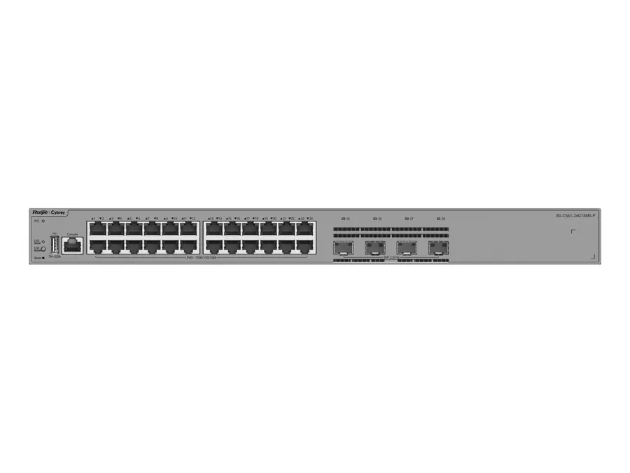 RG-CS61-24GT4MS-P Layer 3 Access Switches with 2.5G Uplinks