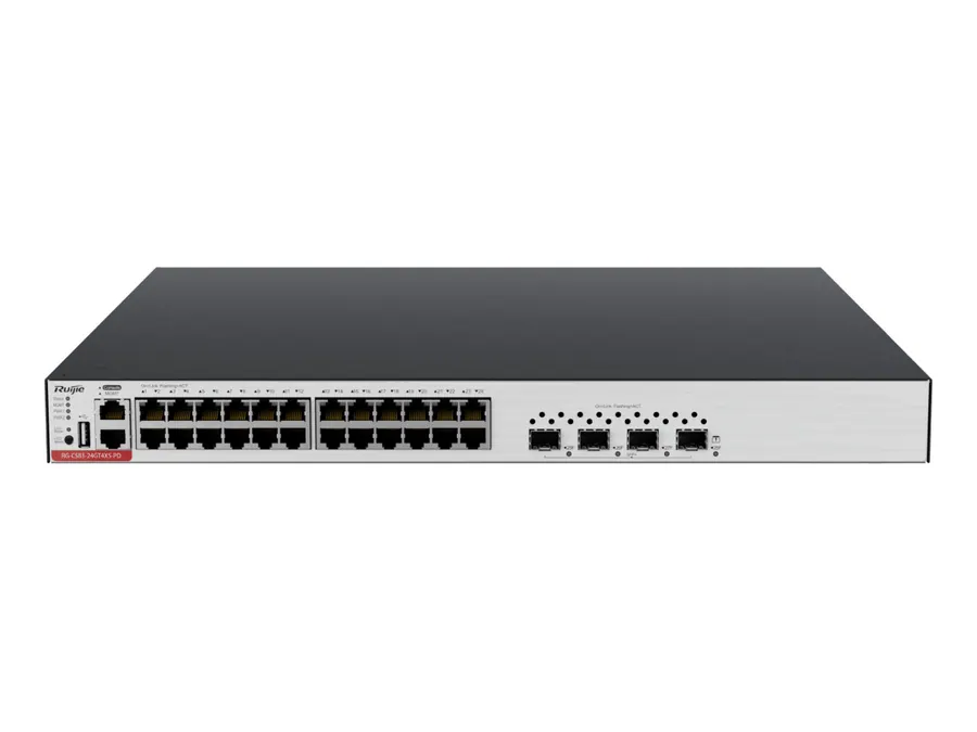 RG-CS83-24GT4XS-PD 24-Port 1GE RJ45 Layer 3 Managed Access Switch with PoE+, 4-Port 10GE Uplink