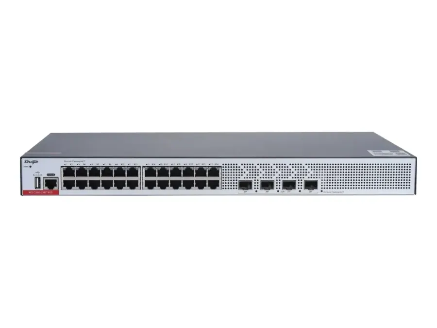 RG-CS83-24GT4XS 24-Port 1GE RJ45 Layer 3 Managed Access Switch, 4-Port 10GE Uplink