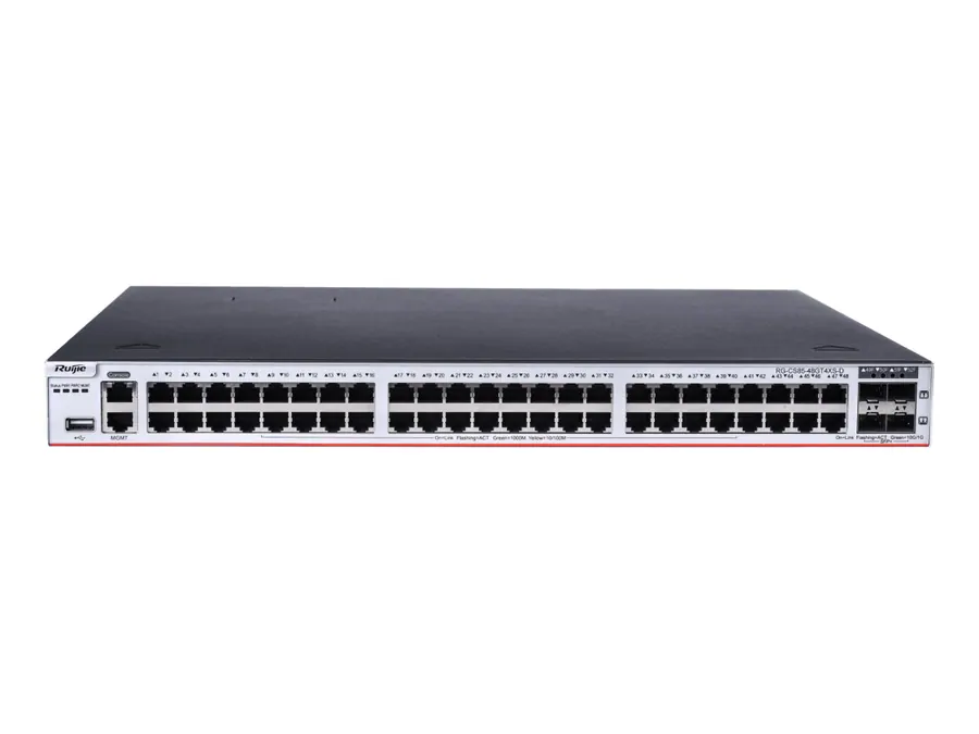 RG-CS85-48GT4XS-D 48-Port 1GE RJ45 Layer 3 Enterprise-Class Core or Aggregation Switch, 4-Port 10GE Uplink