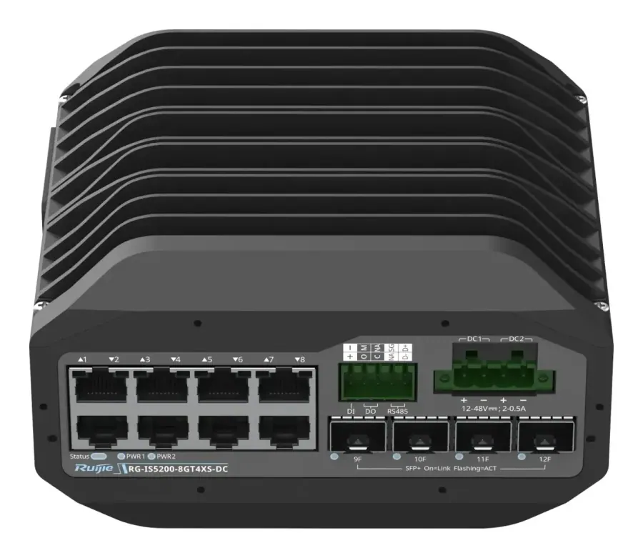 RG-IS5200-8GT4XS-DC Industrial Ethernet Switch