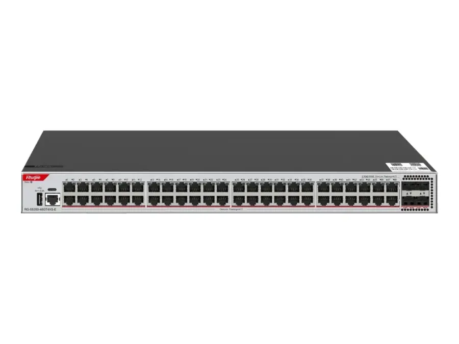 RG-S5350-48GT4XS-E 48-Port GE Layer 3 Managed Access Switch, 4-Port 10GE Uplink