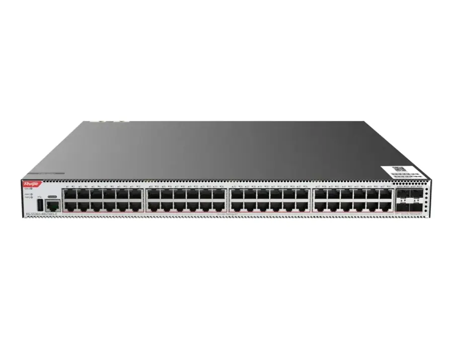 RG-S5360-48GT4XS-E 48-Port GE Layer 3 Managed Access Switch, 4-Port 10GE Uplink