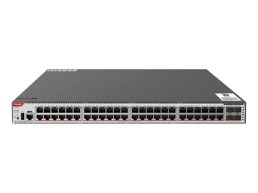 RG-S5360-48GT4XS-P-E 48-Port GE Layer 3 Managed Access Switch with PoE+, 4-Port 10GE Uplink