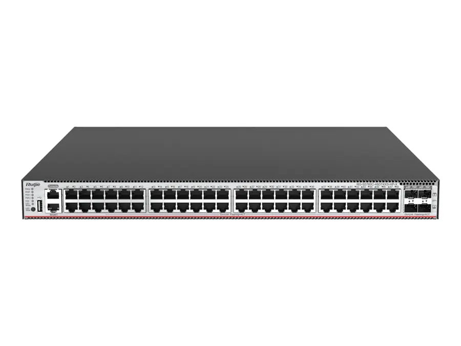 RG-S5760C-48GT4XS-HP-X 48-Port Layer 3 Enterprise-Class PoE Core or Aggregation Switch, 4-Port 10G Uplink
