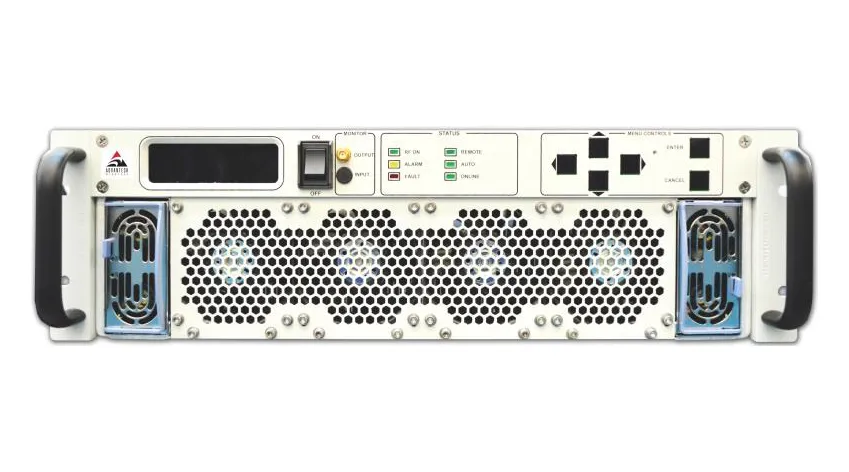 Advantech Wireless Ku-Band Indoor Rackmount GaN BUC/SSPB/SSPA 60W/80W/100W/125W (+48 to +51 dBm Psat, 3RU)