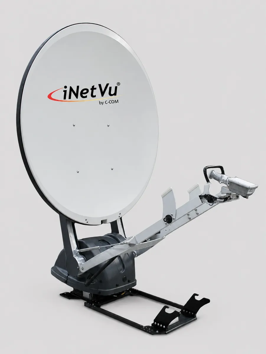 C-COM iNetVu Ka-1200+H/Jup 1.2 m auto-deploy Ka-band driveaway VSAT antenna for Hughes JUPITER networks