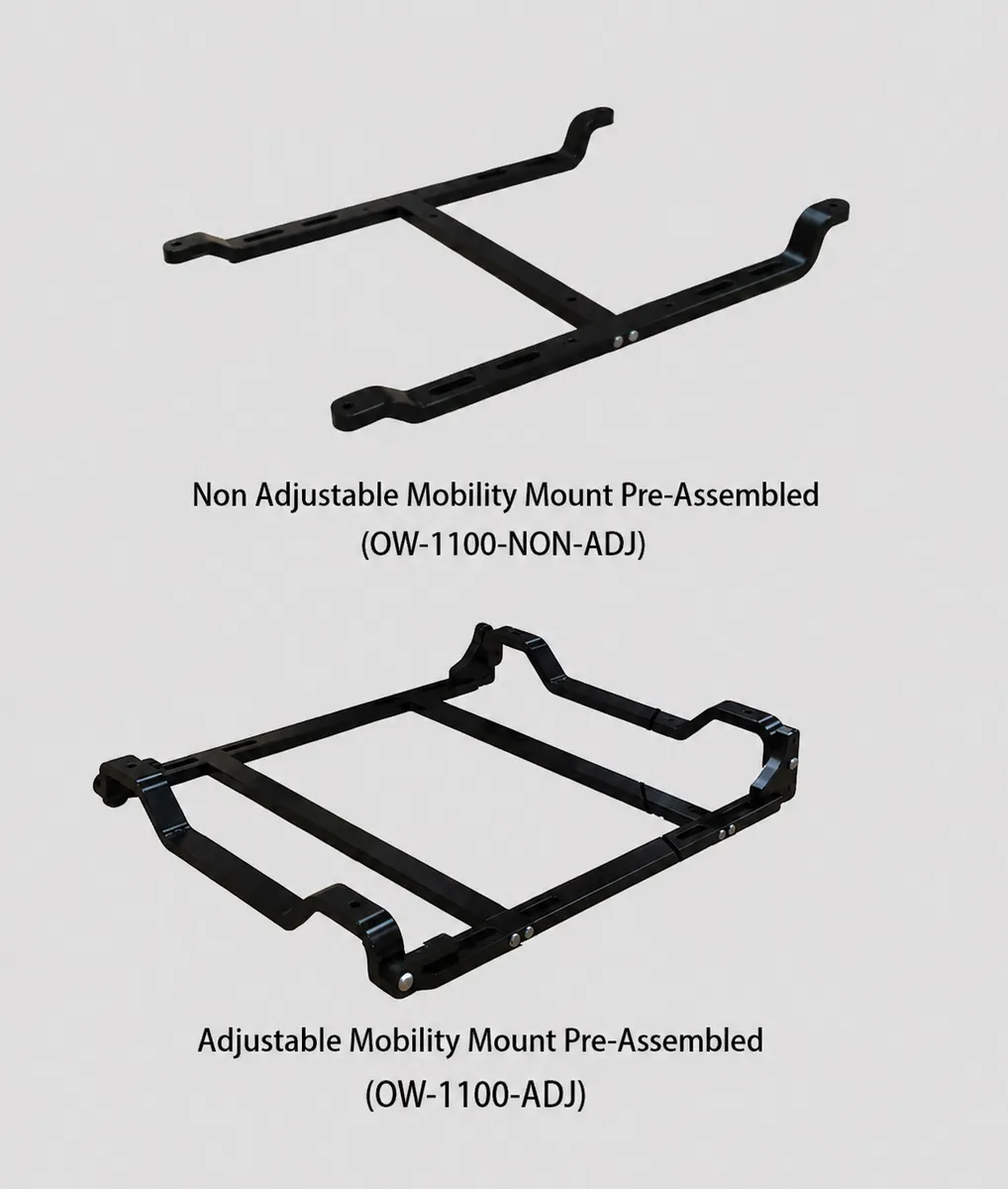 C-COM iNetVu Mobility Mount for the Hughes OneWeb HL1100 ESA antenna (roof-rack mount, adjustable or non-adjustable)
