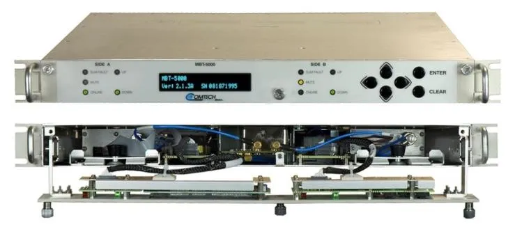 Comtech MBT-5000 L-band Up/Down Converter System (C, X, Ku and Ka-band modules, 1RU, optional 1:1 redundancy)