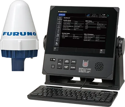 Furuno FELCOM20 Inmarsat-C GMDSS terminal with touch panel and keyboard (IC-120 antenna, IC-220 terminal unit)