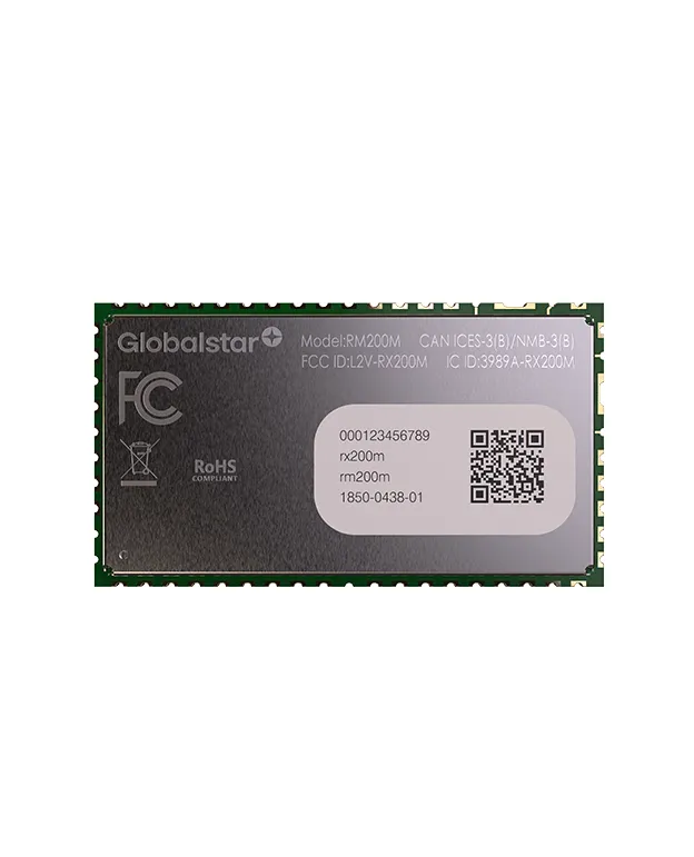 Globalstar RM200M Two-Way Satellite Modem Module (single stack, Bluetooth 5.4, GNSS, 28.3 x 50.8 mm)
