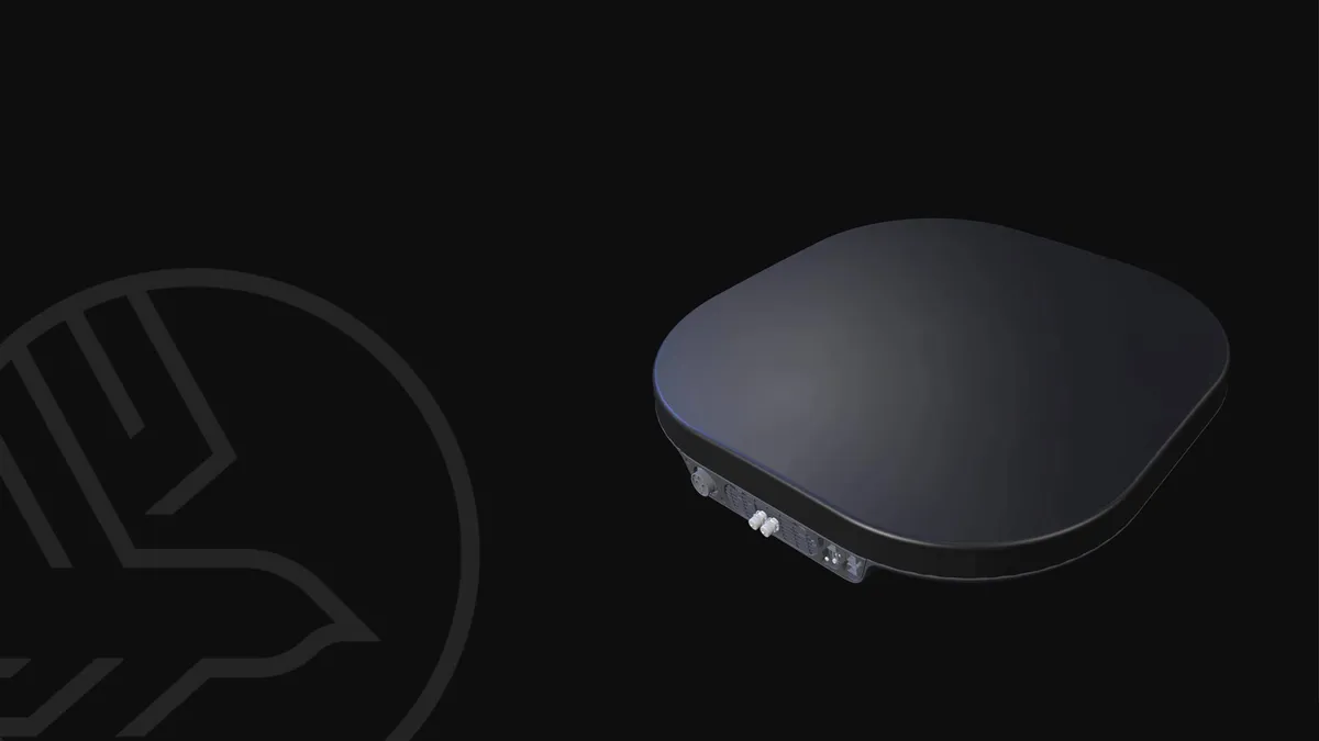 Kymeta Goshawk u8 multi-orbit Ku-band flat-panel terminal (embedded OneWeb LEO, LTE and Wi-Fi 6, external GEO modem input)