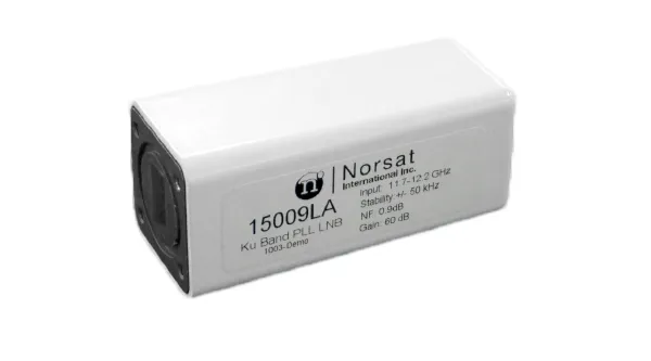 Norsat 1000 Series Ku-Band Single-Band PLL LNB (15000L), 50 kHz LO stability, 0.7-0.9 dB noise figure
