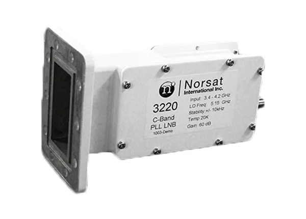 Norsat 3000 Series C-Band Single-Band PLL LNB, 3.40-4.20 GHz input, 950-1750 MHz output