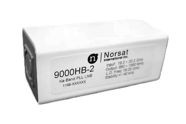 Norsat 9000H-2 Ka-Band Single-Band PLL LNB, 18.20-21.20 GHz in 1 GHz sub-bands, 1.5 dB typical noise