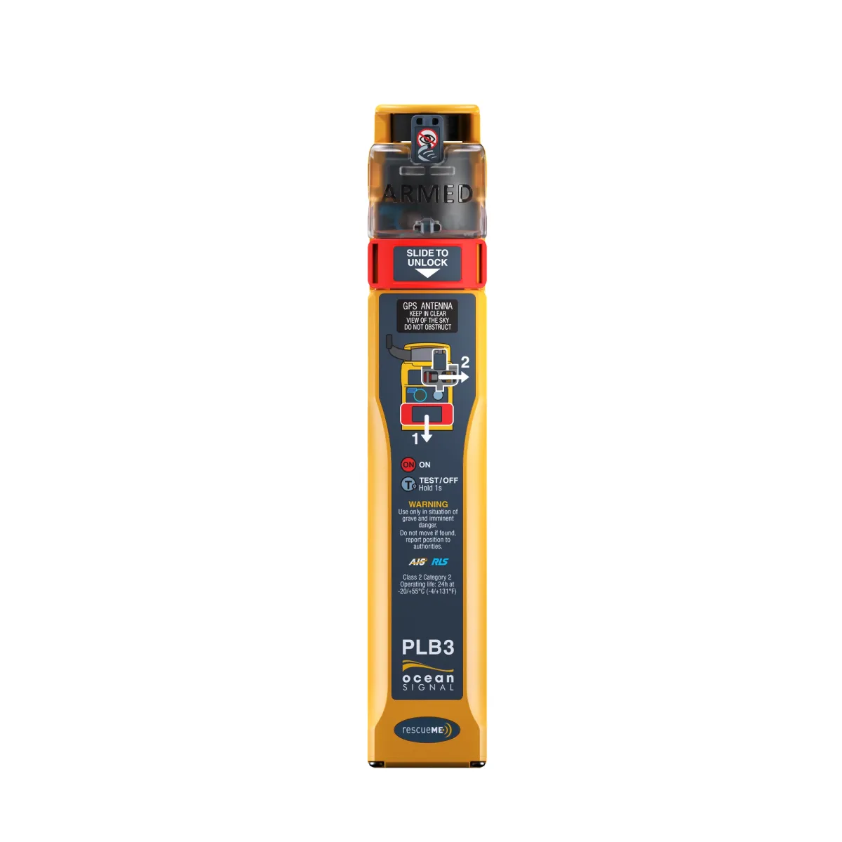 Ocean Signal rescueME PLB3 AIS Personal Locator Beacon (406 MHz, AIS, RLS, lifejacket activation)