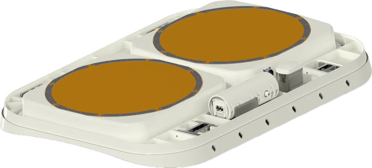 ThinKom ThinAir Nexus fully integrated multi-orbit Ka-band aircraft antenna system (up to 1.2 Gbps down, 140 lb)