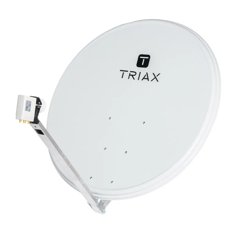 Triax TDS 100LG 98 cm offset galvanized steel satellite dish (RAL 7035, single box, LNB not included)