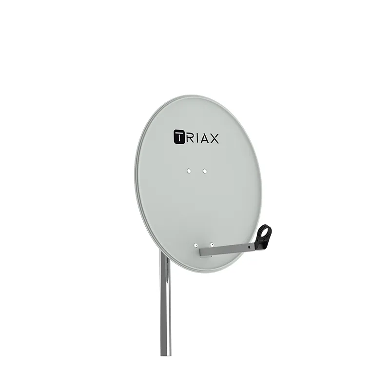 Triax TDS PRO 65LG 65 cm offset galvanized steel satellite dish (RAL 7035 light grey, single box)