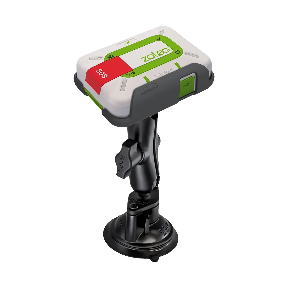 ZOLEO Universal Mount Kit (RAM suction cup mount, 12-24 V car charger and cradle kit)