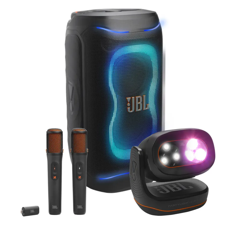 PartyBox 130 + EasySing Mics + PartyLight Beam